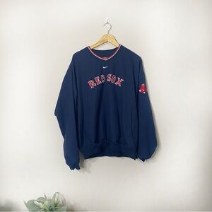 [Nike] Red Sox V-neck Pullover Windbreaker Sweatshirt